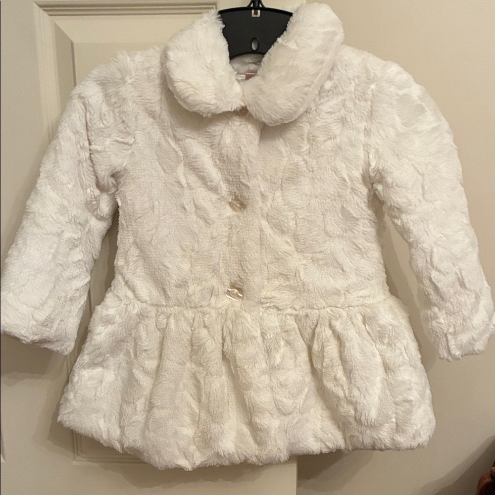 Juicy Couture White Faux Fur Kids Coat